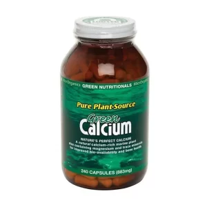 GREEN NUTRITIONALS Green Calcium (Plant Source) Capsules (883mg) - Amber Glass 240