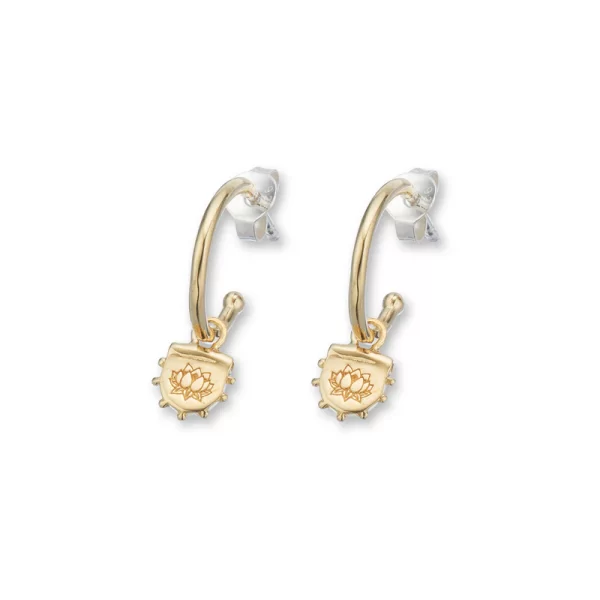 PALAS Lotus Hoop Earrings - Image 3