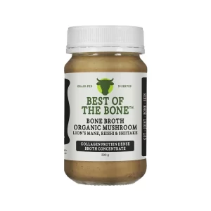 BEST OF THE BONE Broth Beef Concentrate Healing Mushrooms Organic Lions Mane Reishi Shiitake 390g