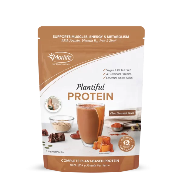 MORLIFE Plantiful Protein- Choc Caramel Swirl 510g