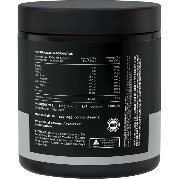 SWITCH NUTRITION Mag3 100% Pure Magnesium L-Threonate 90 Caps - Image 3