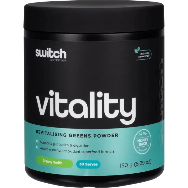 SWITCH NUTRITION Vitality Revitalising Greens Powder Granny Smith 150g