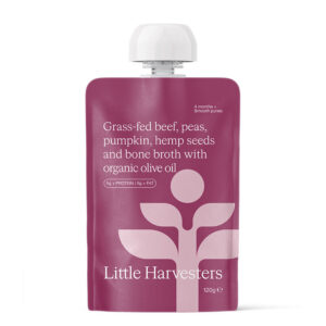 LITTLE HARVESTERS Puree Pouch - Grass-Fed Beef & Peas 120g