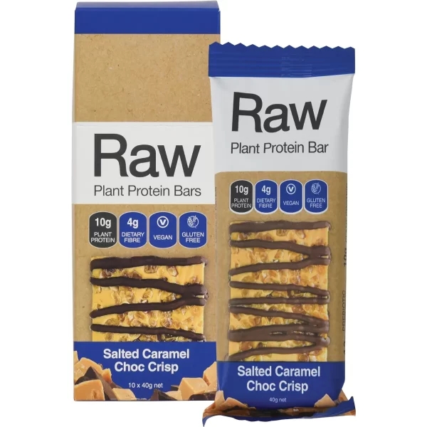 AMAZONIA Raw Protein Bar Salted Caramel Choc Crisp 40G