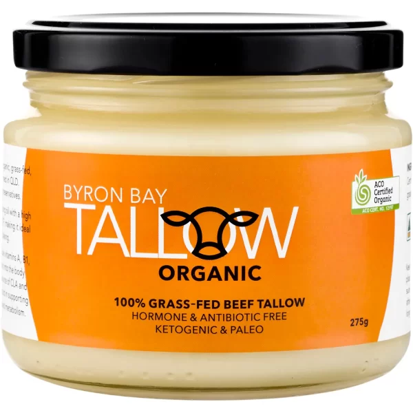 BYRON BAY TALLOW Organic 100% Grass Fed Beef Tallow 275g