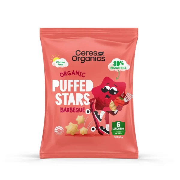 CERES ORGANICS Puffed Stars bbq 80g