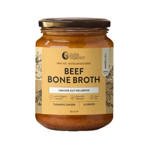 NUTRA ORGANICS BONE BROTH BEEF CONCENTRATE TURMERIC GINGER 250G