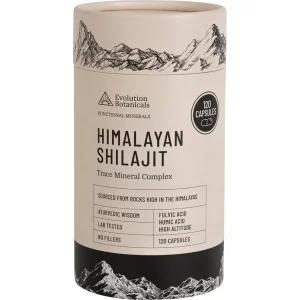 EVOLUTION BOTANICALS Himalayan Shilajit Trace Mineral Complex 120 Caps