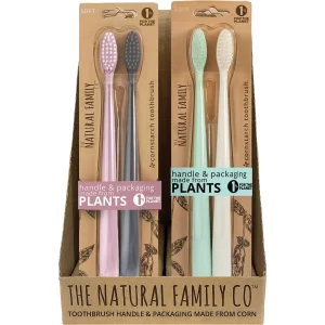 NFco. Bio Toothbrush (Twin Pack) Soft - Assorted Colours 2pk