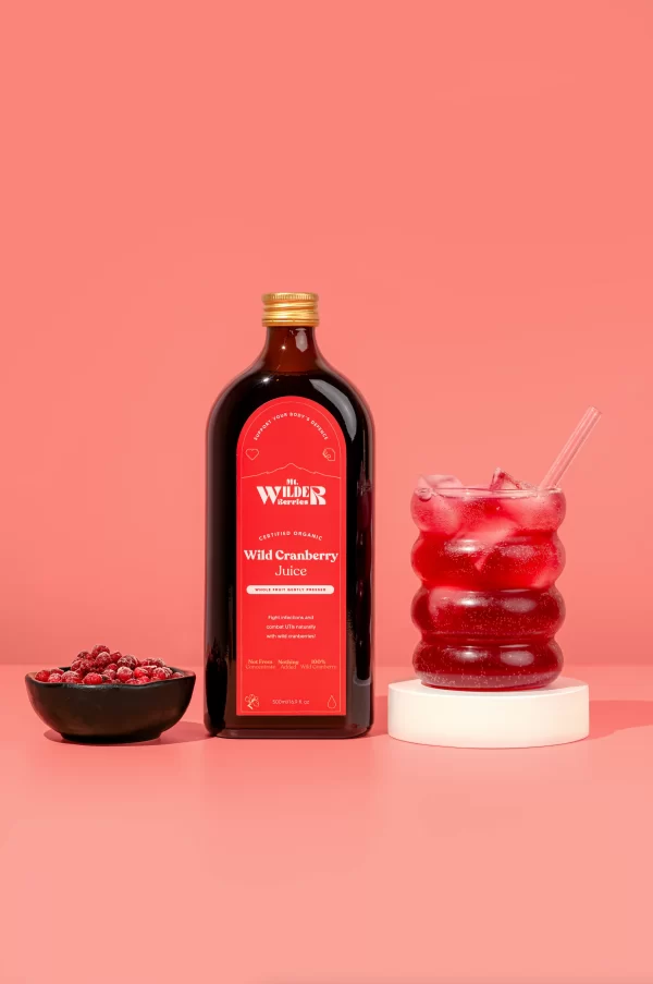 MT WILDER BERRIES- Certified Organic Wild Cranberry Juice 500ml