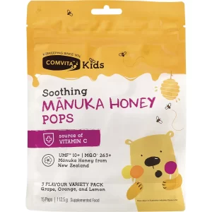 COMVITA Soothing Manuka Honey Pops Kids 3 Flavour Pack UMF10+ 15pcs