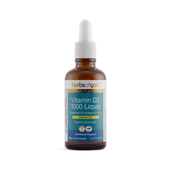HERBS OF GOLD Vitamin D3 1000 Oral Liquid 50ml