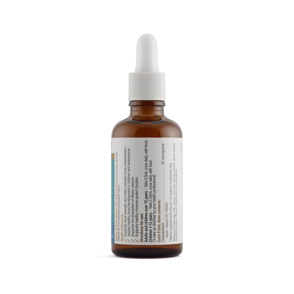 HERBS OF GOLD Vitamin D3 1000 Oral Liquid 50ml - Image 2