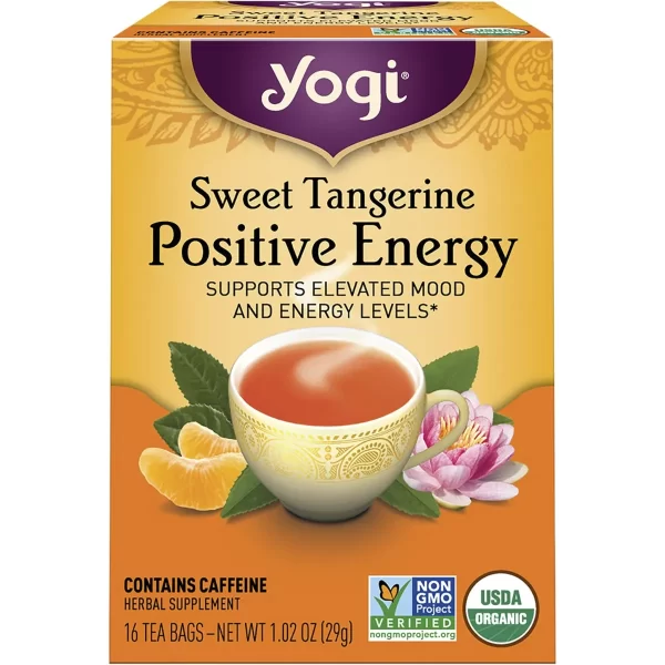 YOGI Tea Herbal Tea Bags Sweet Tangerine Positive Energy 16pk