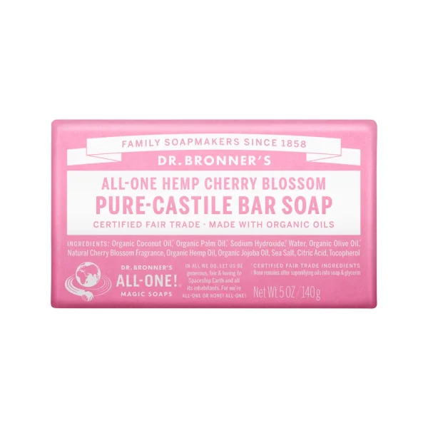 DR BRONNER'S Pure-Castile Bar Soap (Hemp All-One) Cherry Blossom 140g