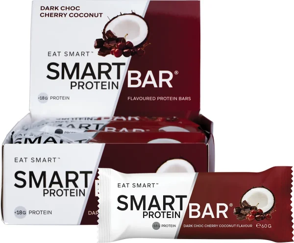 SMART Protein Bar Dark Choc Cherry Coconut Flavour Protein Bar 60g