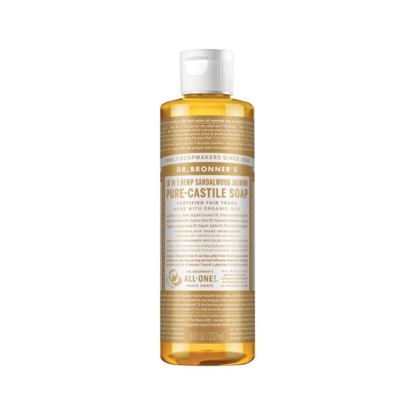 DR. BRONNERS PURE-CASTILE  SOAP LIQUID SANDALWOOD JASMINE 237ML