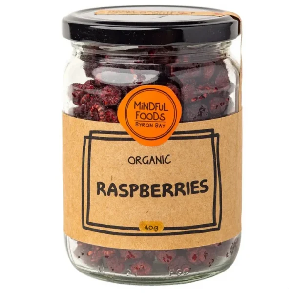 MINDFUL FOODS Organic Freeze Dried Raspberries 40g